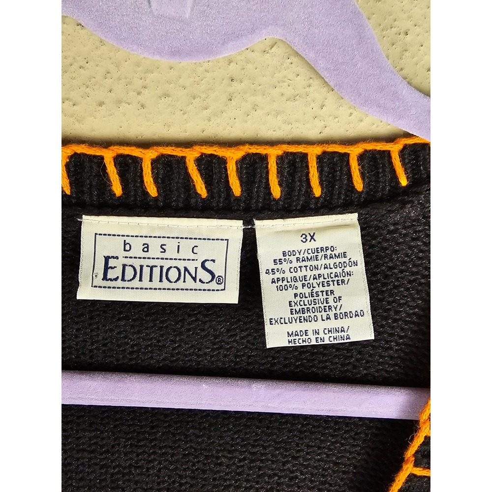 Vintage Basic Editions Womens Halloween Sweater Vest 3X - Picture 2 of 3